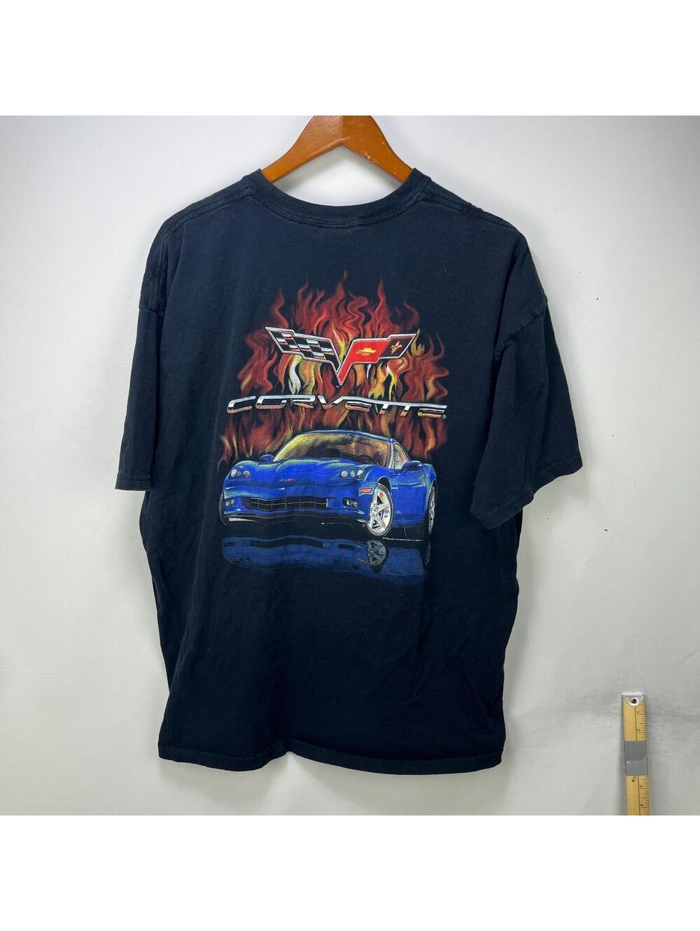 Vintage Chevrolet Corvette C6 Flames Racing T Shirt 2XL